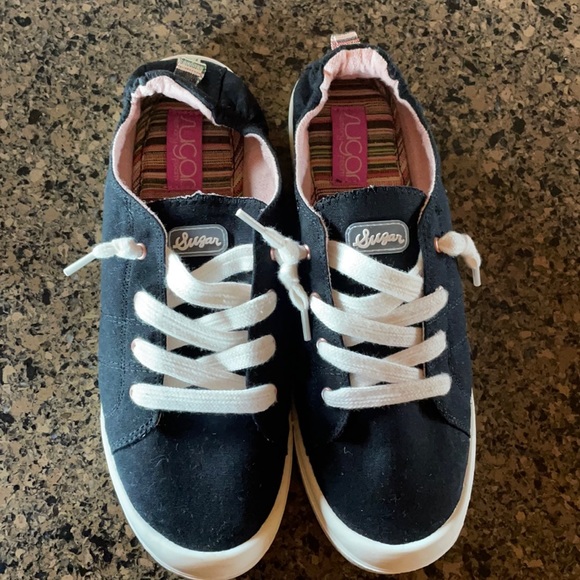 Sugar Shoes - no-tie slip-on sneakers-Black Sugar Brand